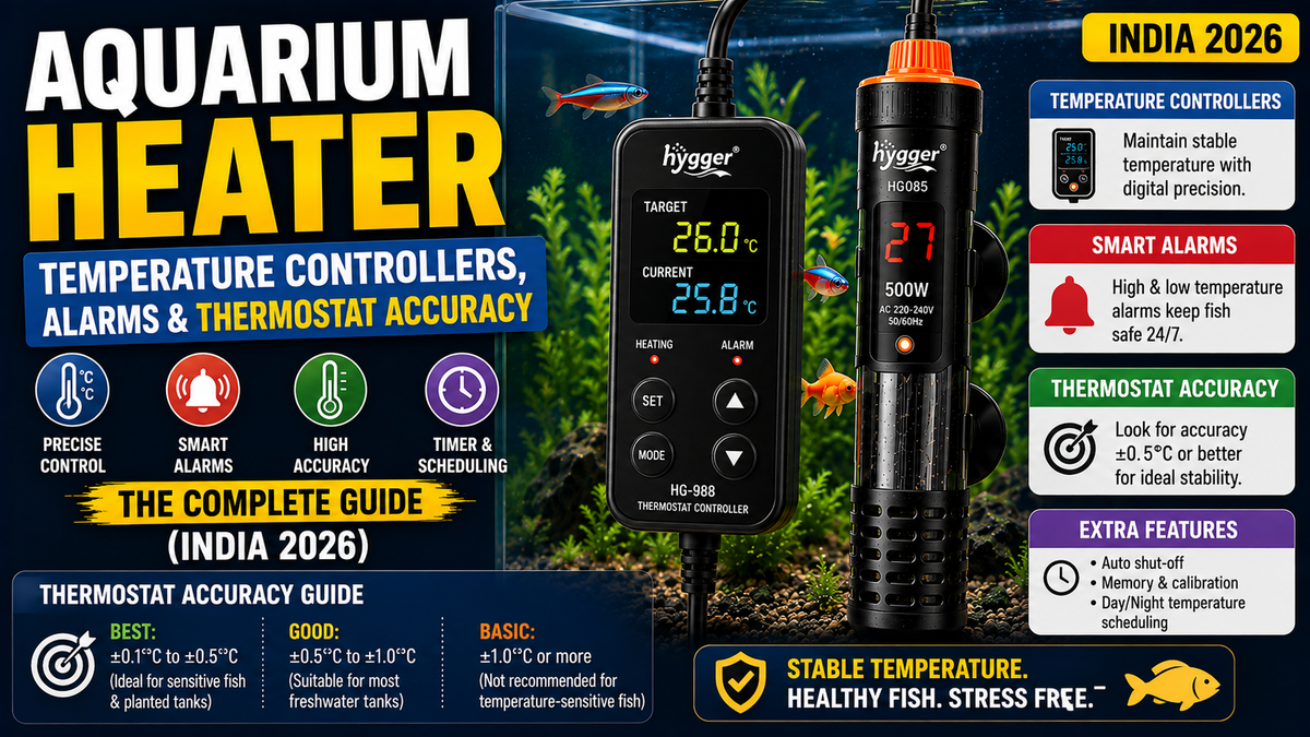 Aquarium Heater Temperature Controllers, Alarms & Thermostat Accuracy (India 2026)
