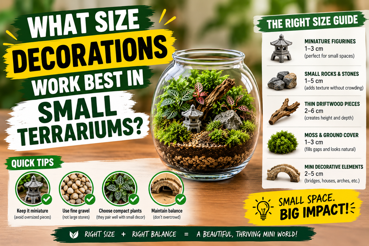 What Size Decorations Work Best in Small Terrariums?