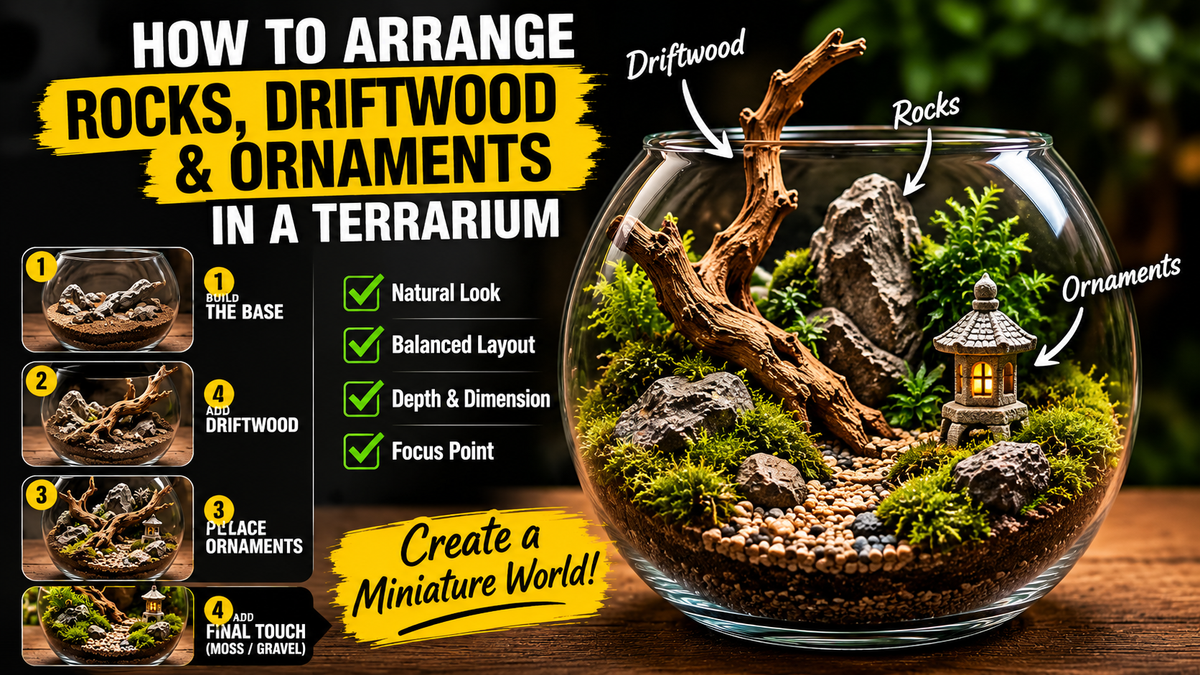 How to Arrange Rocks, Driftwood and Ornaments in a Terrarium
