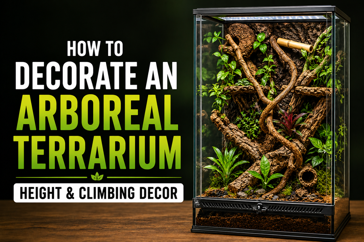 How to Decorate an Arboreal Terrarium (Height & Climbing Decor)