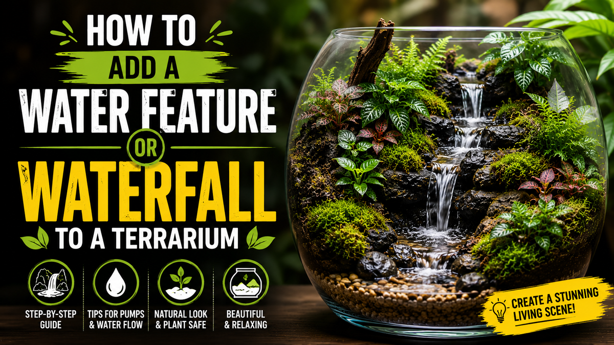 How to Add a Water Feature or Waterfall to a Terrarium