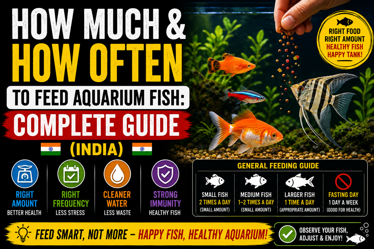How Much & How Often to Feed Aquarium Fish: Complete Guide (India)