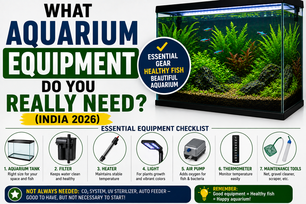What Aquarium Equipment Do You Really Need? (India 2026)