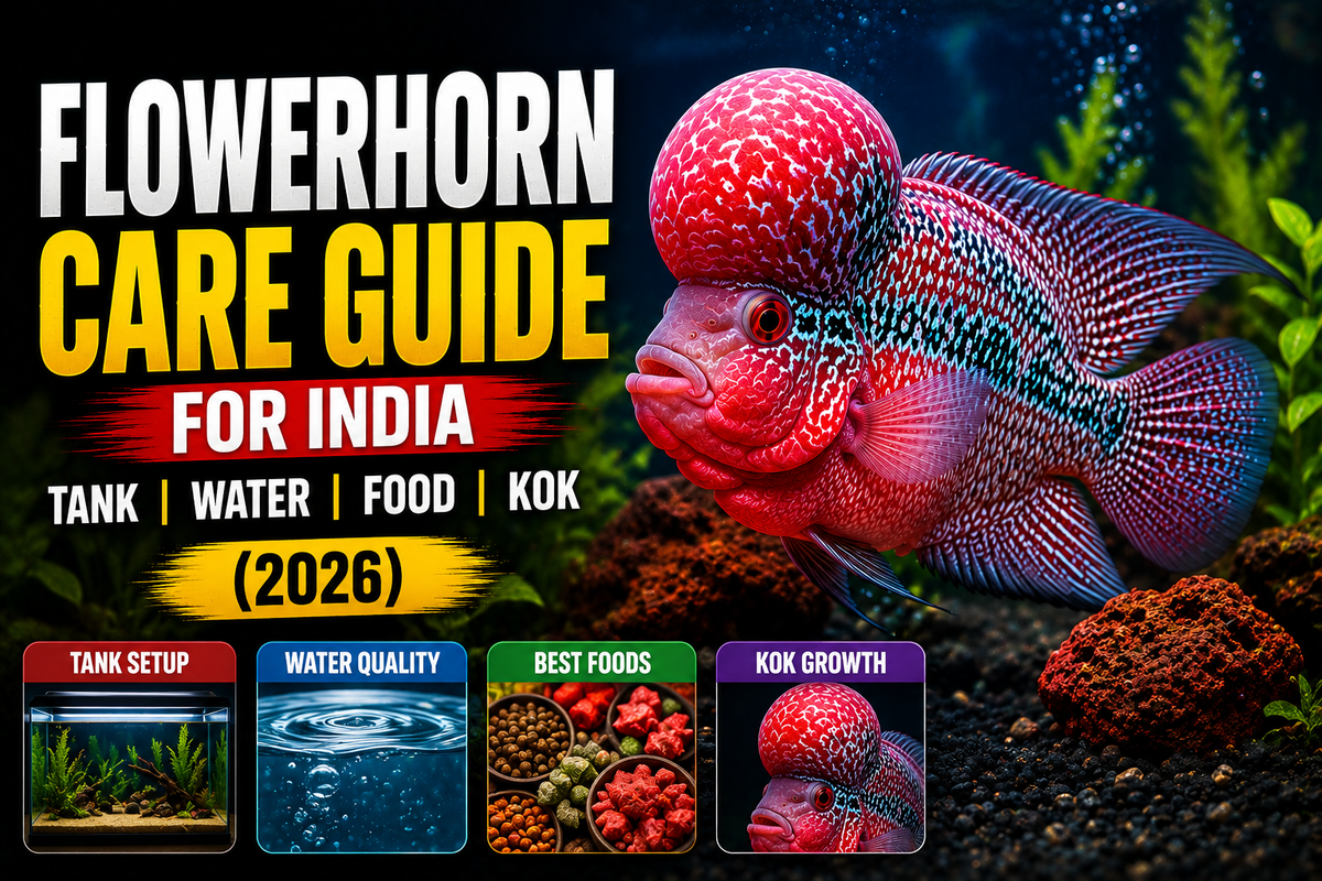 Flowerhorn Care Guide for India: Tank, Water, Food & Kok (2026)