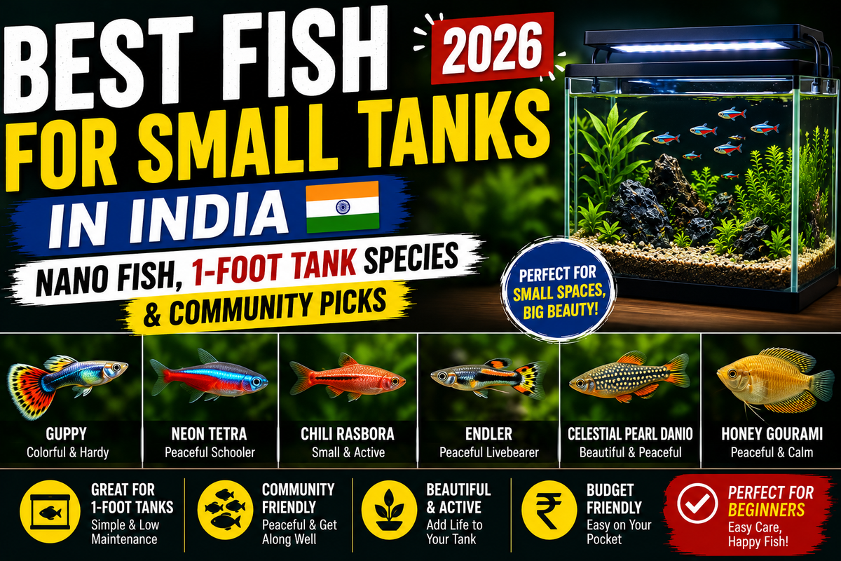 Best Fish for Small Tanks in India: Nano Fish, 1-Foot Tank Species & Community Picks (2026)