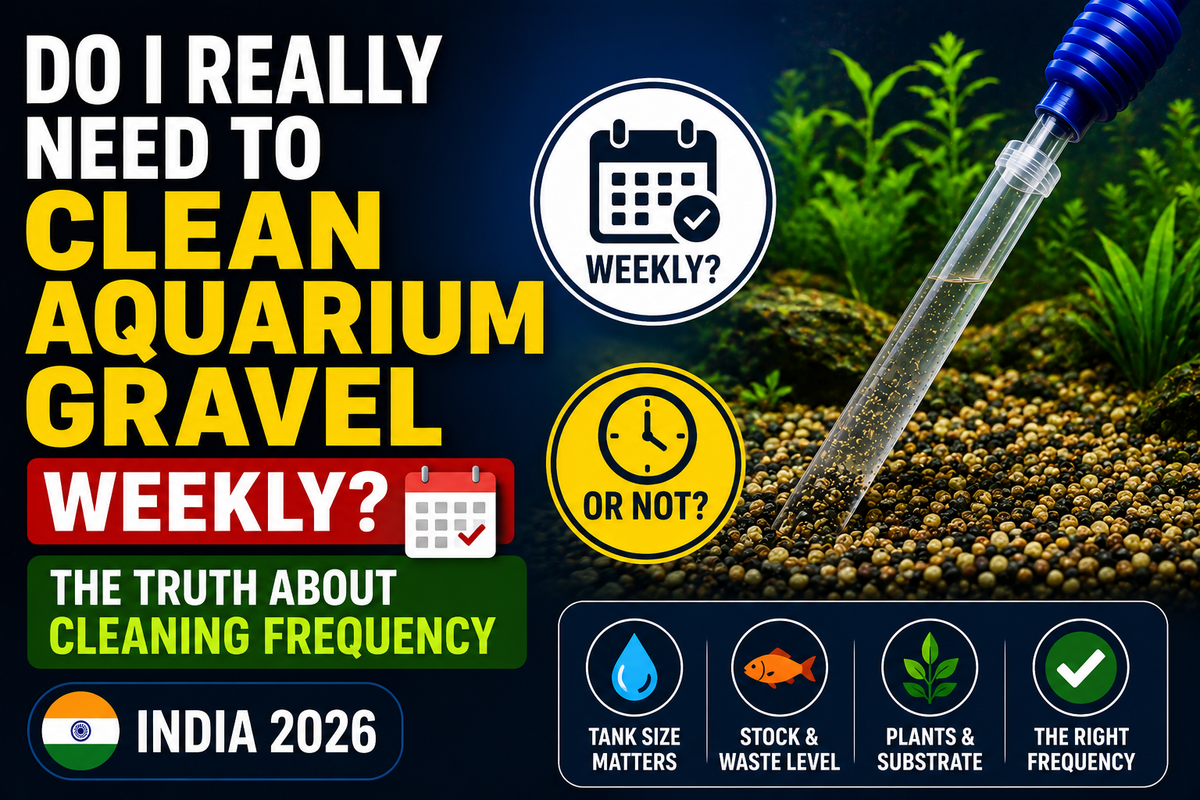 Do I Really Need to Clean Aquarium Gravel Weekly? The Truth About Cleaning Frequency (India 2026)