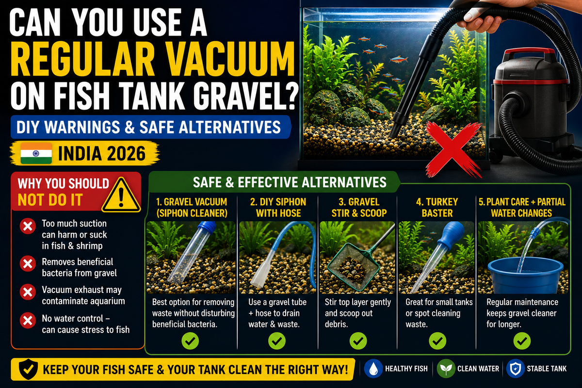 Can You Use a Regular Vacuum on Fish Tank Gravel? DIY Warnings & Safe Alternatives (India 2026)