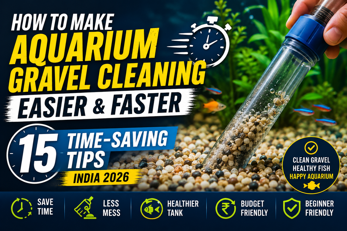 How to Make Aquarium Gravel Cleaning Easier & Faster: 15 Time-Saving Tips (India 2026)