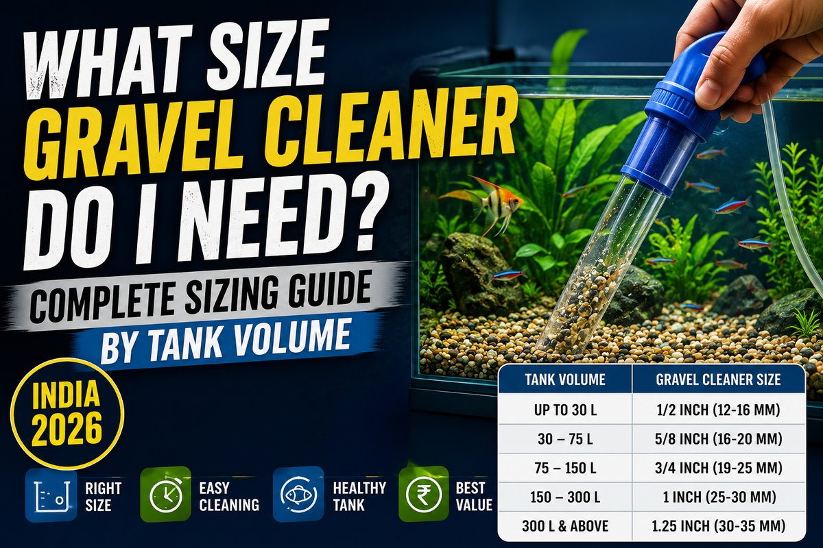 What Size Gravel Cleaner Do I Need? Complete Sizing Guide by Tank Volume (India 2026)