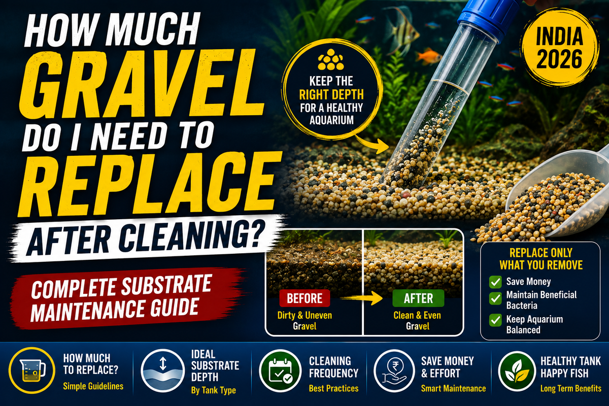 How Much Gravel Do I Need to Replace After Cleaning? Complete Substrate Maintenance Guide (India 2026)