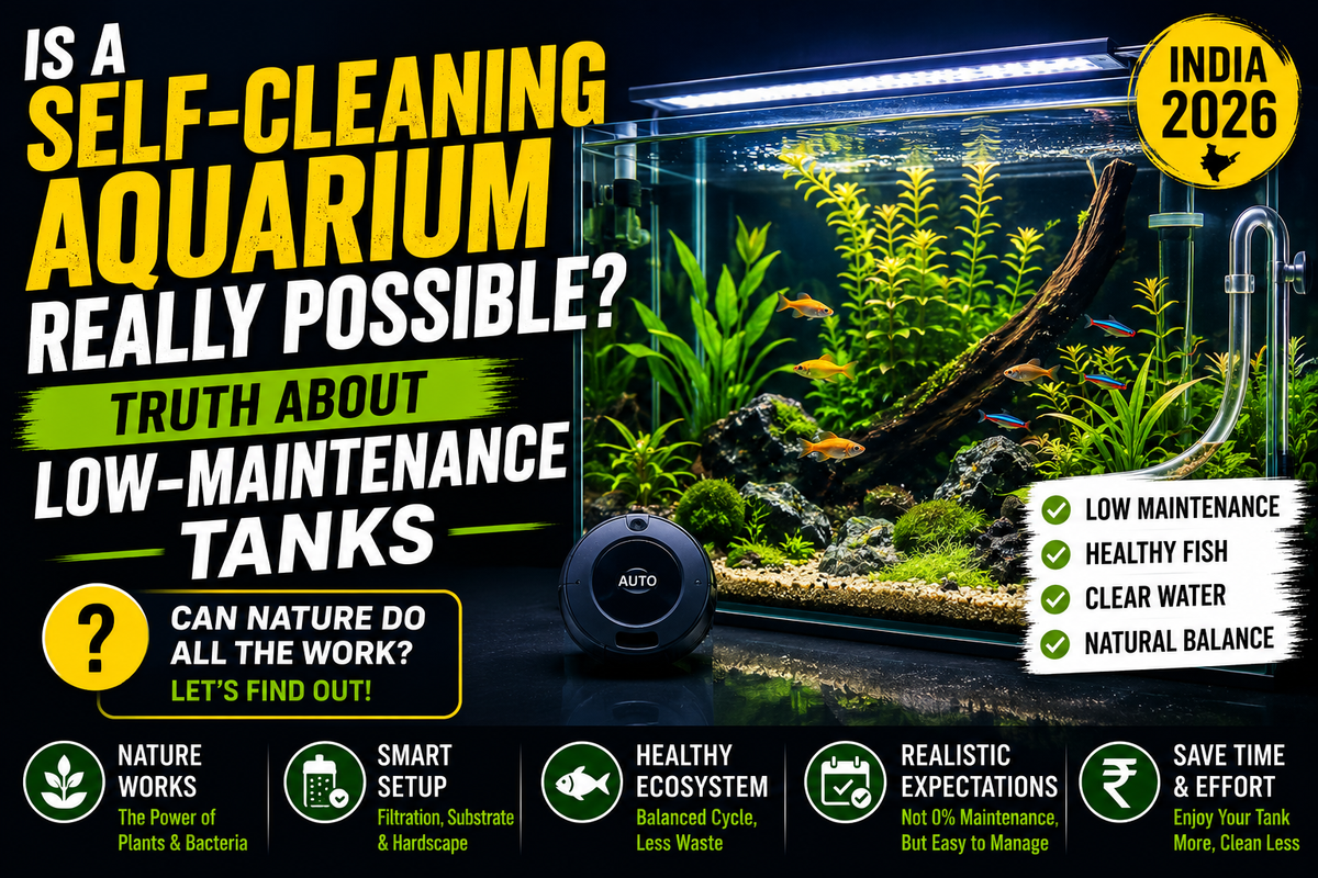 Is a Self-Cleaning Aquarium Really Possible? Truth About Low-Maintenance Tanks (India 2026)