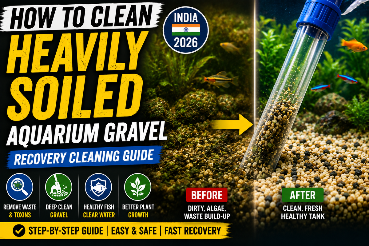 How to Clean Heavily Soiled Aquarium Gravel: Recovery Cleaning Guide (India 2026)