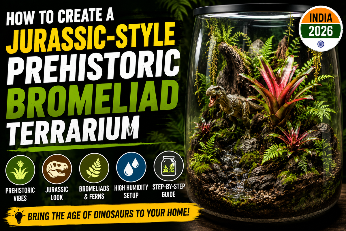 How to Create a Jurassic-Style Prehistoric Bromeliad Terrarium