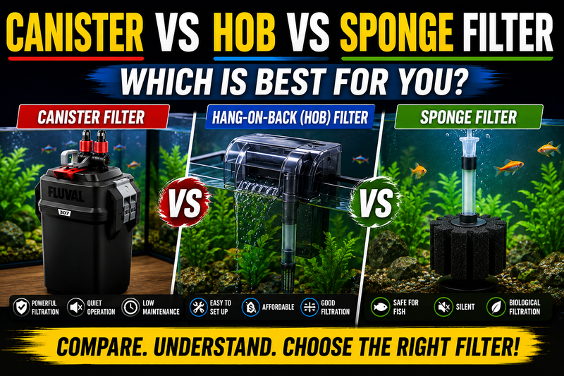 Canister vs HOB vs Sponge Filter: Which Is Best for You?