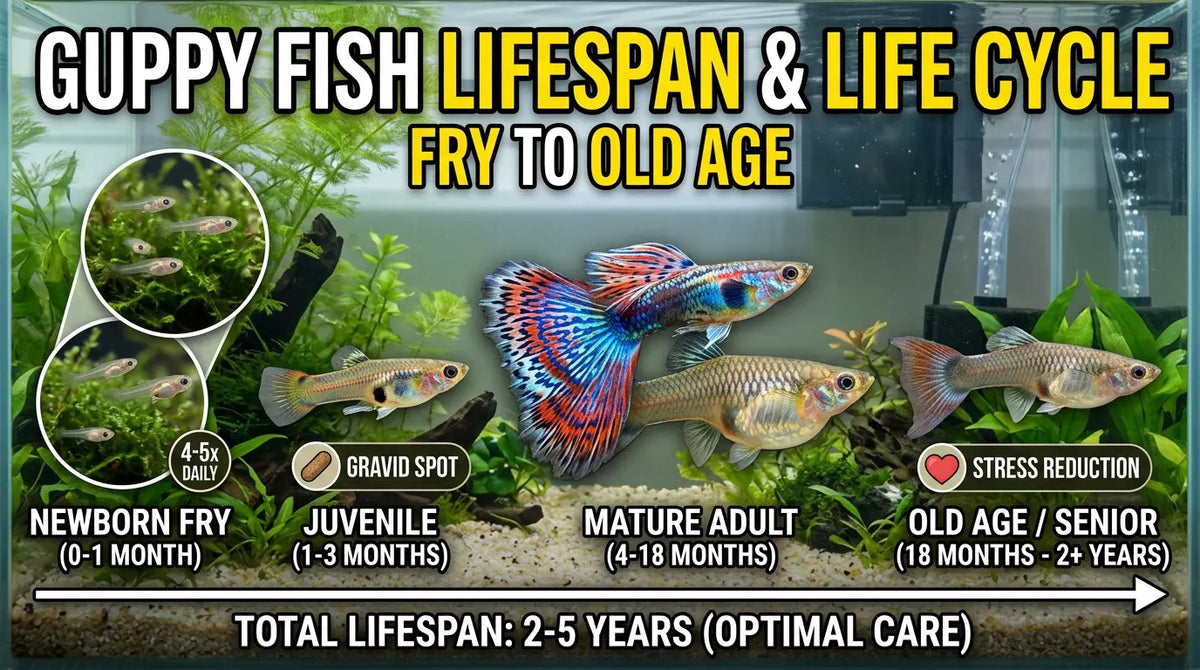 Guppy Fish Lifespan & Life Cycle Fry to Old Age
