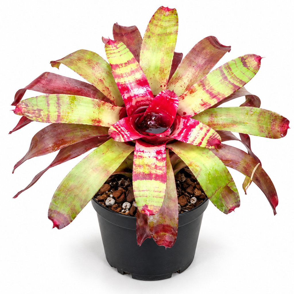 Neoregelia 'Raspberry Ripple' (Large) – Pink Bromeliad for Vivariums | India
