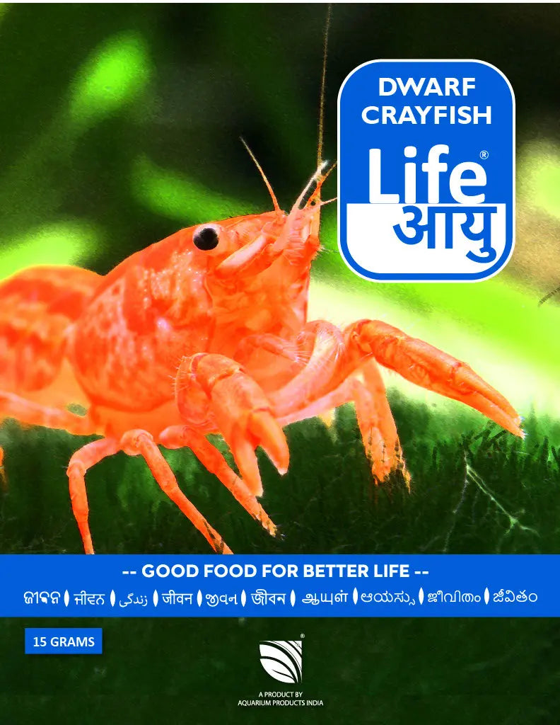 Life Aayu Dwarf Crayfish Orange Food | Breeding, Molting & Growth Booster | Handmade Ayurvedic Formula Aquarium Products India