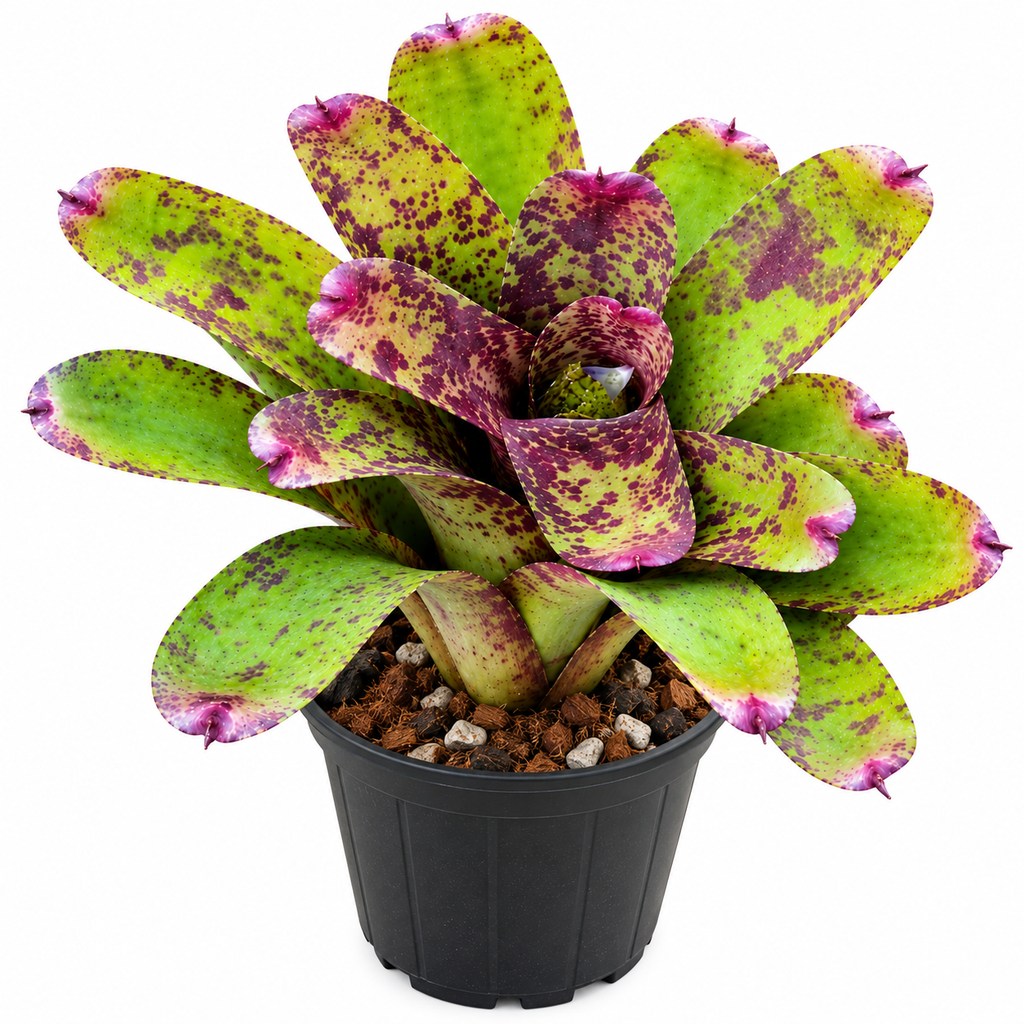 Neoregelia 'Caviar' – Speckled Bromeliad for Terrariums & Vivariums | India