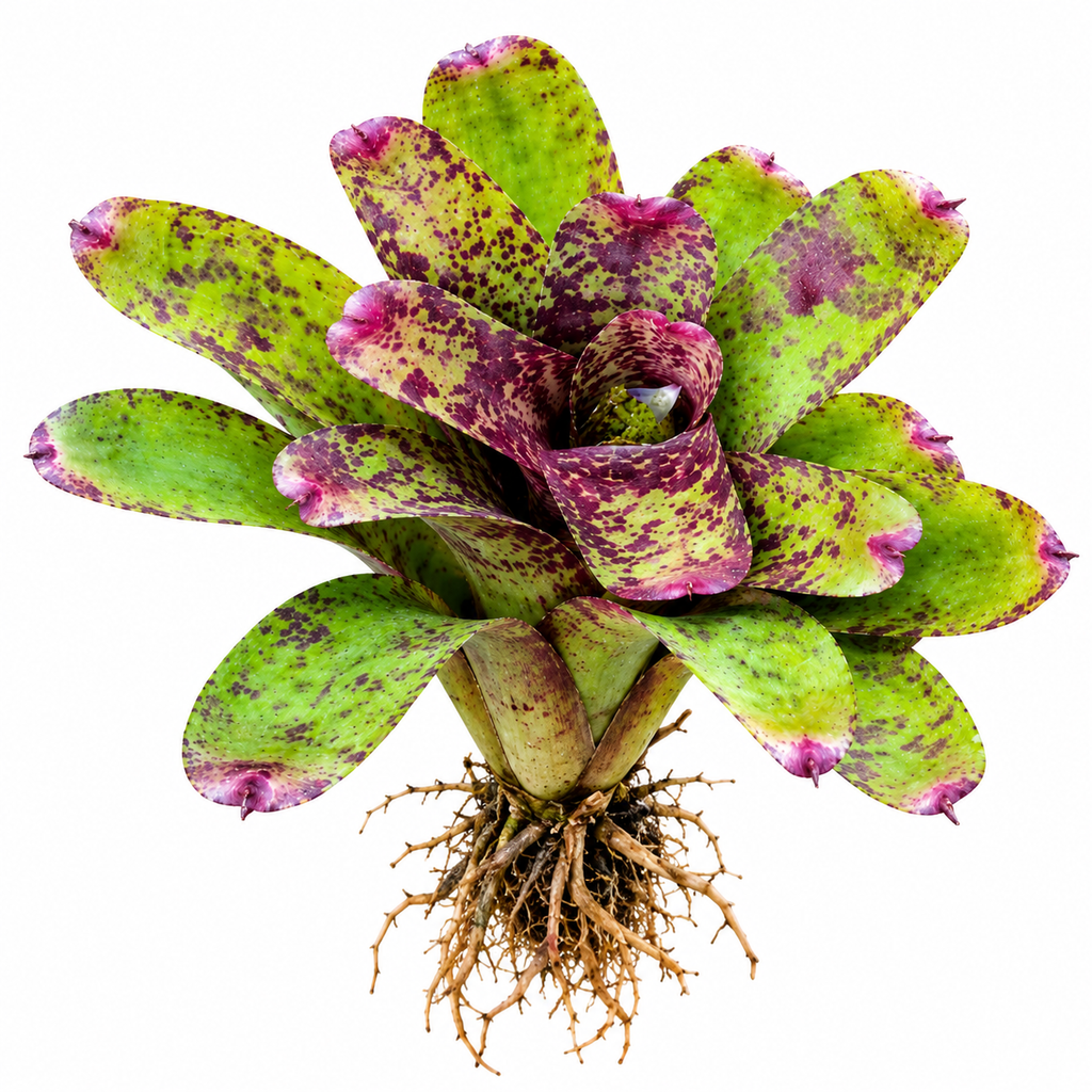 Neoregelia 'Caviar' – Speckled Bromeliad for Terrariums & Vivariums | India