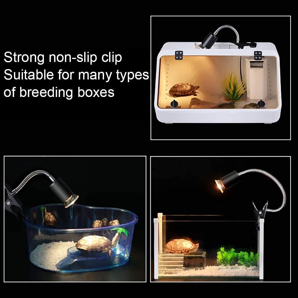 Blue Pet BL-F01 50W Reptile Heat Lamp | UVA/UVB Basking Lamp with Adjustable Heat & Clamp for Turtle, Tortoise & Bearded Dragon