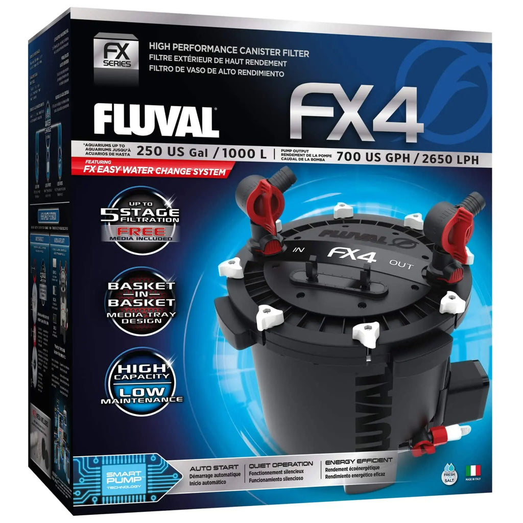 Fluval FX4 Canister Filter, up to 250 US Gal / 1000 L Fluval