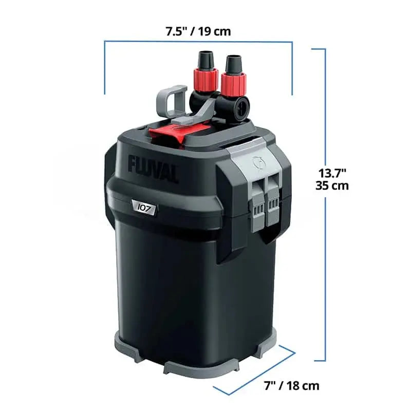 Fluval 107 Canister Filter, 10-30 US Gal / 40-130 L Fluval