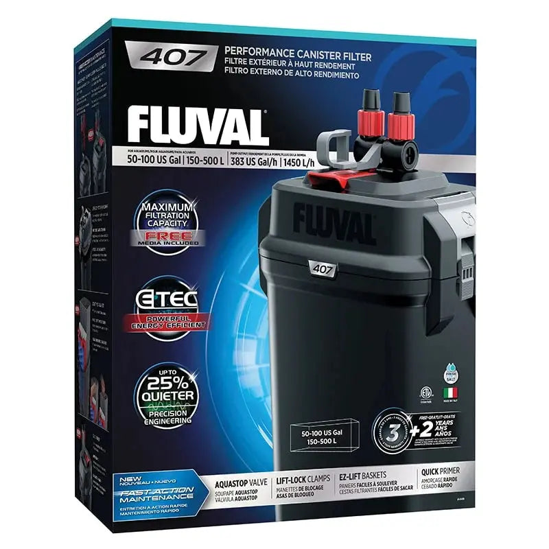 Fluval 407 Canister Filter, 50-100 US Gal / 150-500 L Fluval
