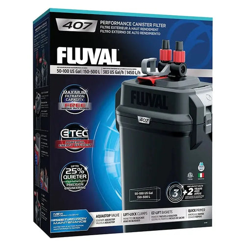 Fluval 407 Canister Filter, 50-100 US Gal / 150-500 L Fluval