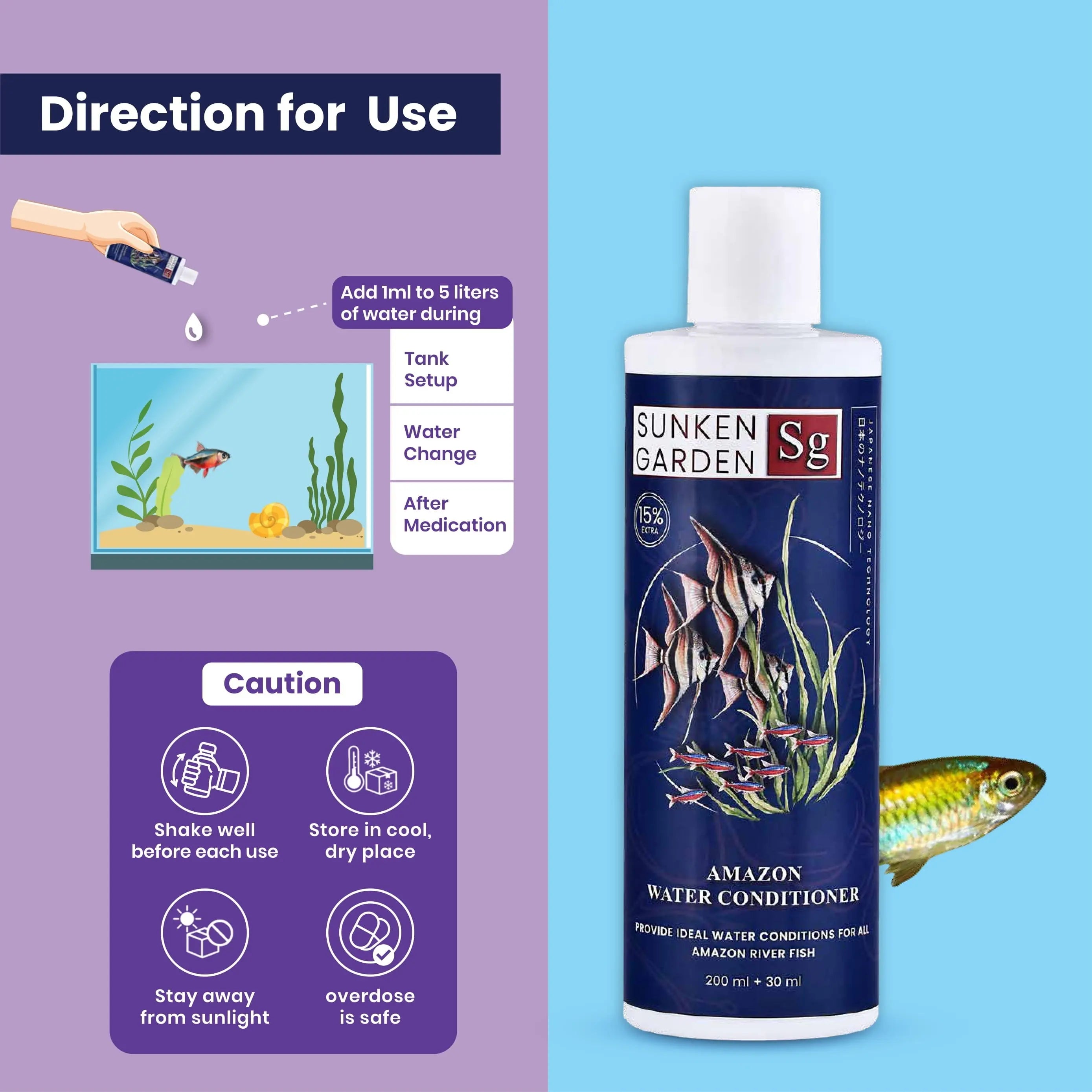 Sunken Garden Amazon Fish Water Conditioner Sunken Garden Pvt Ltd