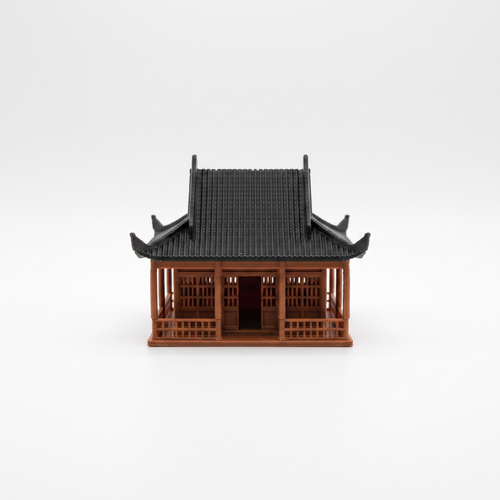 Ancient Chinese Home 1 (Aquarium & Terrarium Decor) Front View