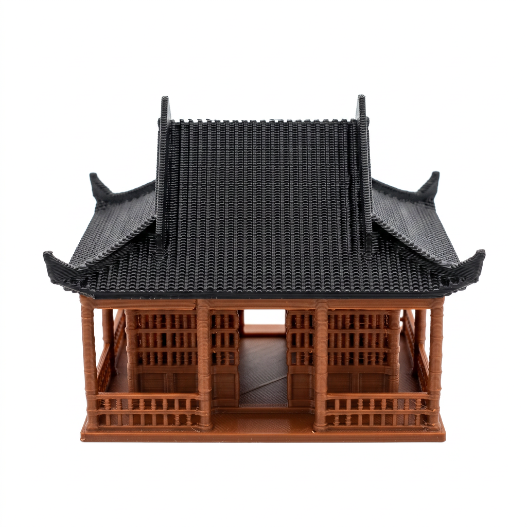 Ancient Chinese Home 1 (Aquarium & Terrarium Decor) Front View Zoomed
