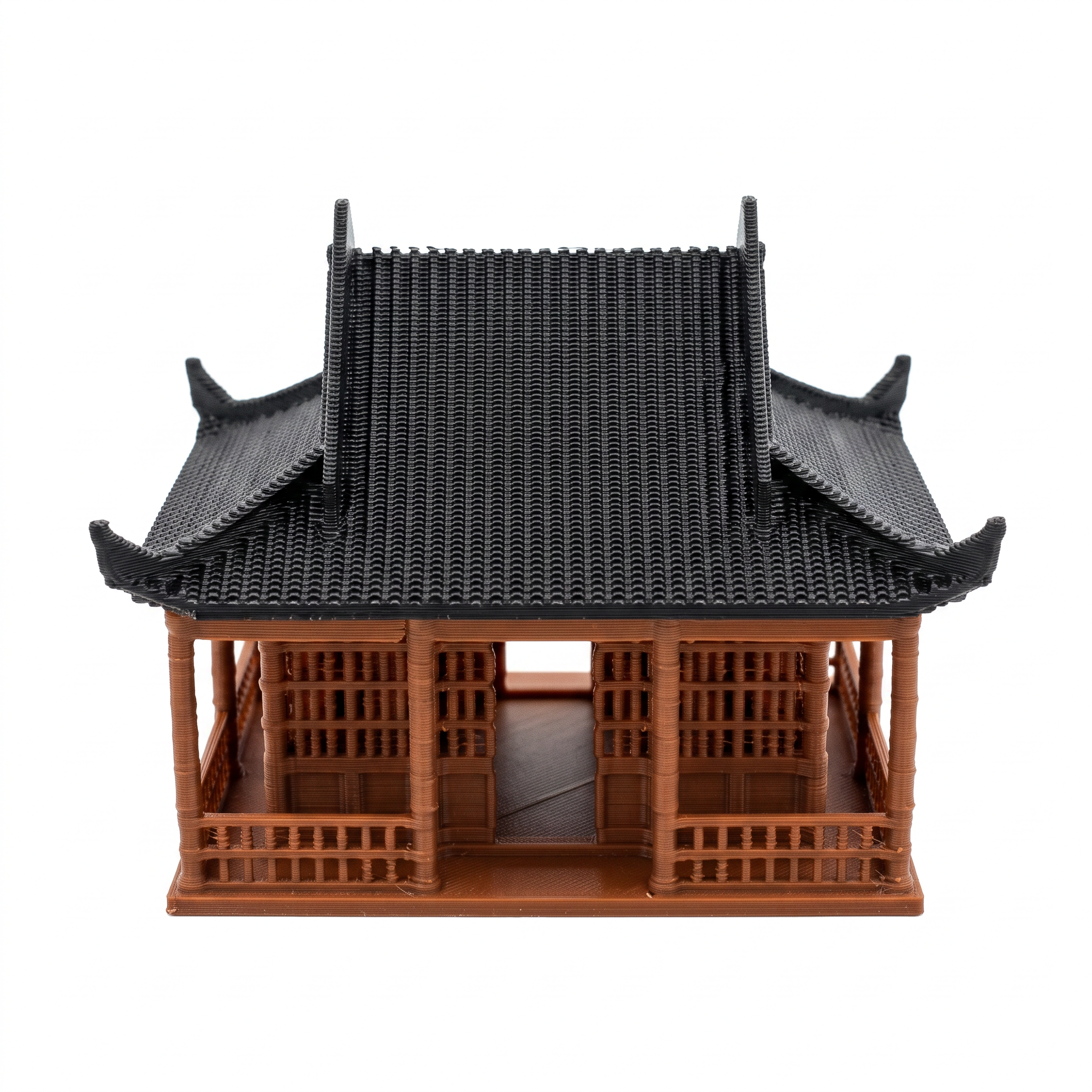 Ancient Chinese Home 1 (Aquarium & Terrarium Decor) Front View Zoomed