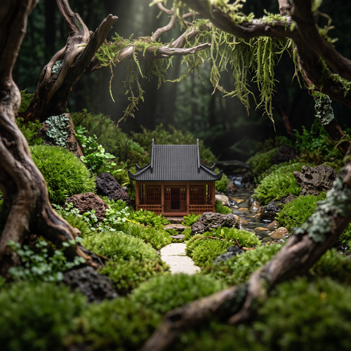 Ancient Chinese Home 1 (Aquarium & Terrarium Decor) In Terrarium