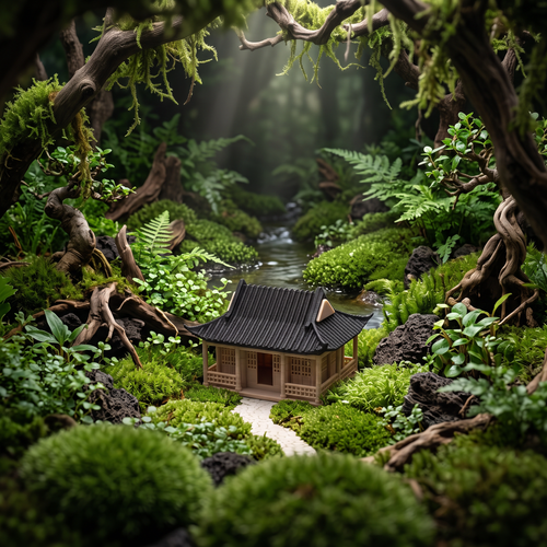 Ancient Chinese Home 2 (Aquarium & Terrarium Decor) In Terrarium