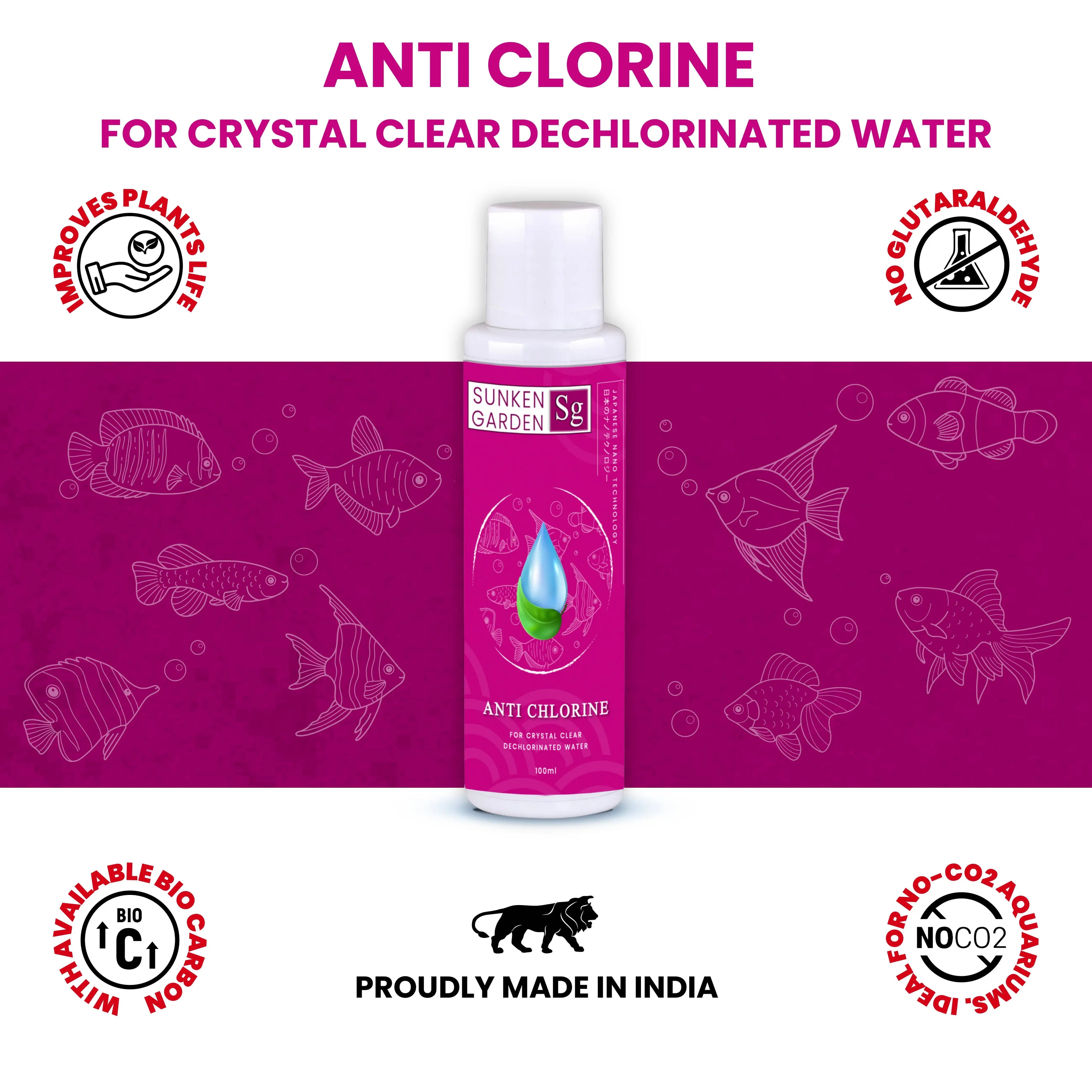 Sunken Garden Anti Chlorine | Water Conditioner for Freshwater Aquariums Sunken Garden Pvt Ltd