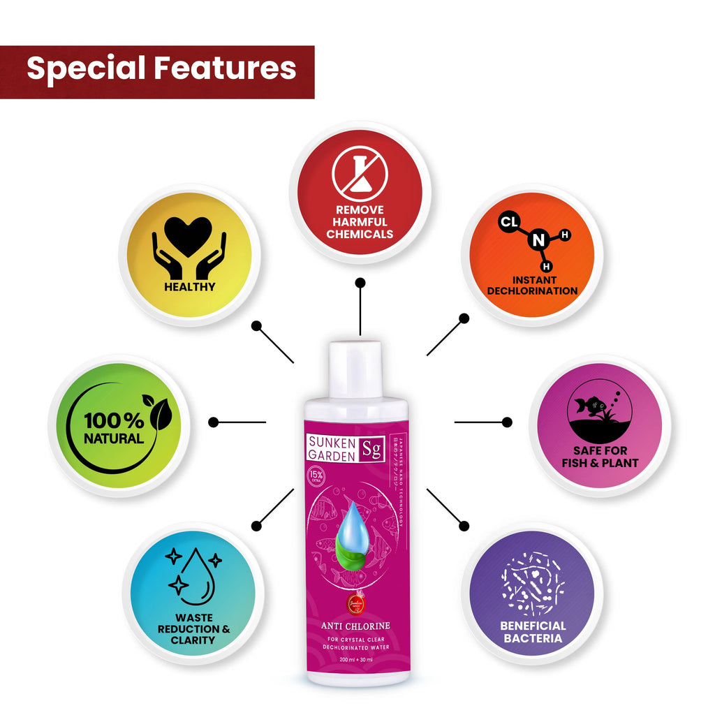 Sunken Garden Anti Chlorine | Water Conditioner for Freshwater Aquariums Sunken Garden Pvt Ltd