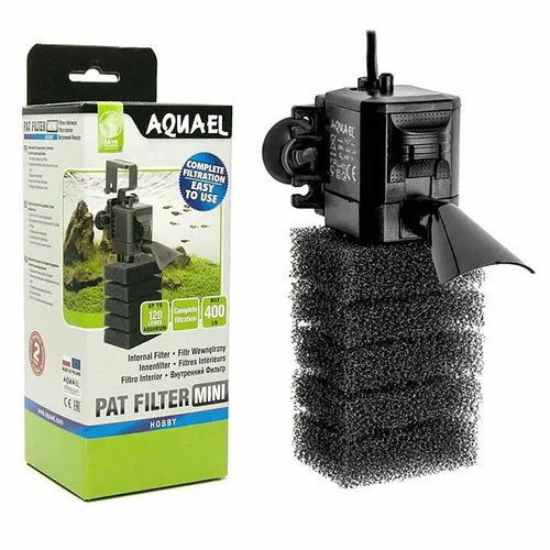 Aquael PAT Filter Mini with packaging on a white background