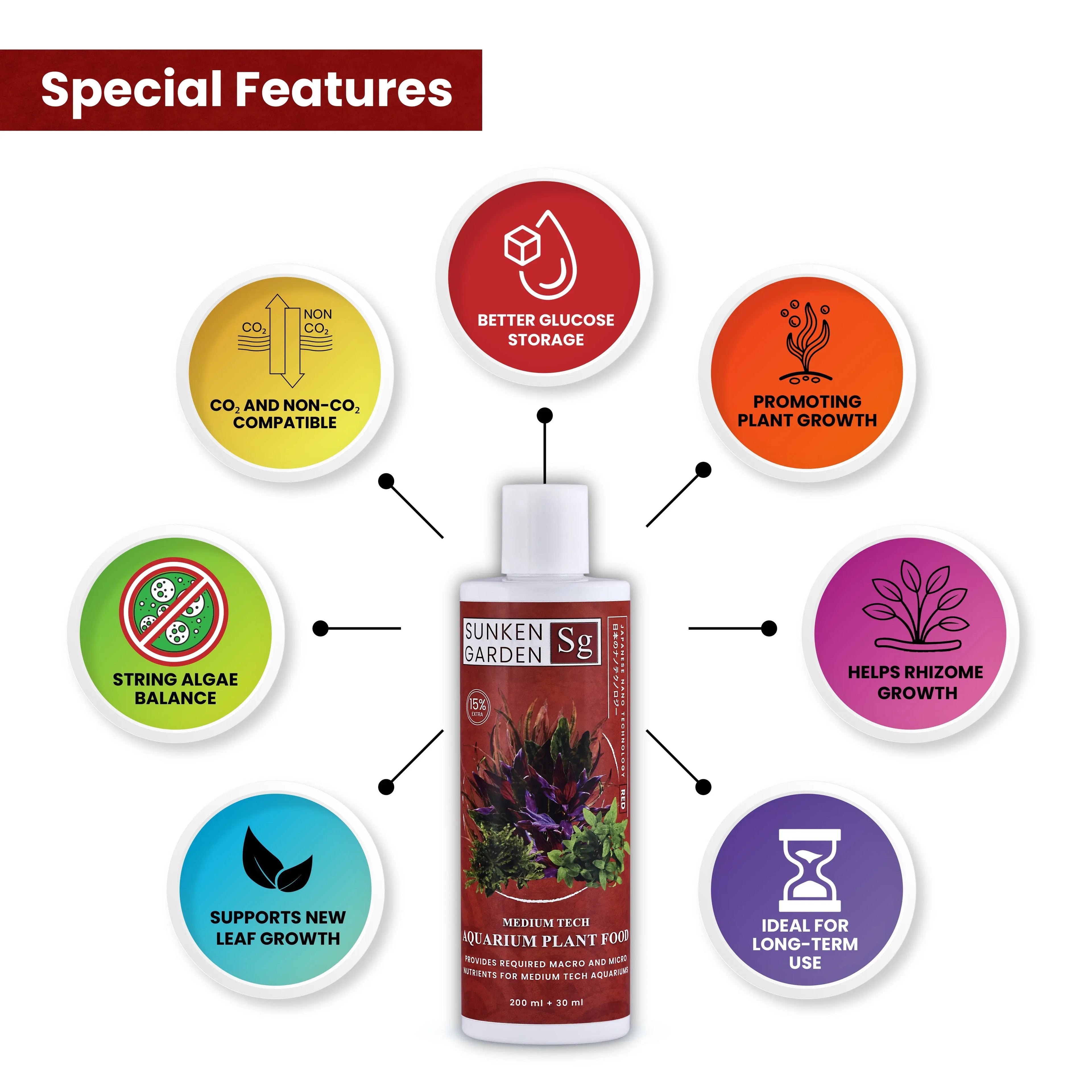 Sunken Garden Red – Fertilizer for Red Aquatic Plants. Bring Out the Bold. Feed the Red. Aquarium Products India