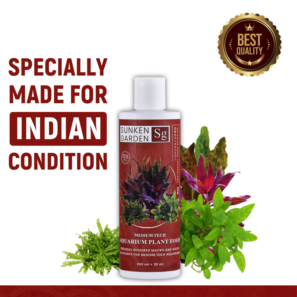 Sunken Garden Red – Fertilizer for Red Aquatic Plants. Bring Out the Bold. Feed the Red. Aquarium Products India