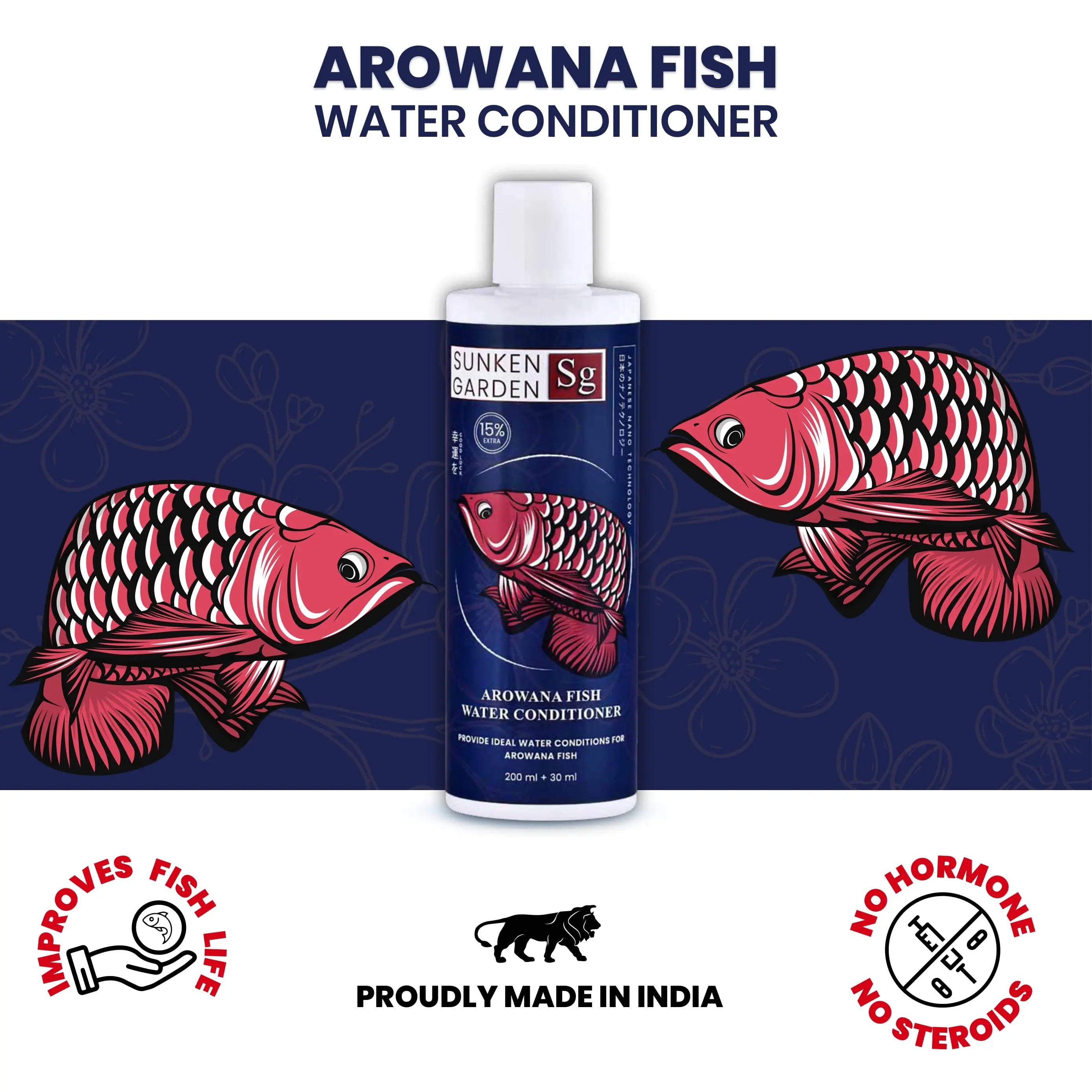 Sunken Garden Arowana Water Conditioner | For Strength, Color & Calm Behavior Sunken Garden Pvt Ltd