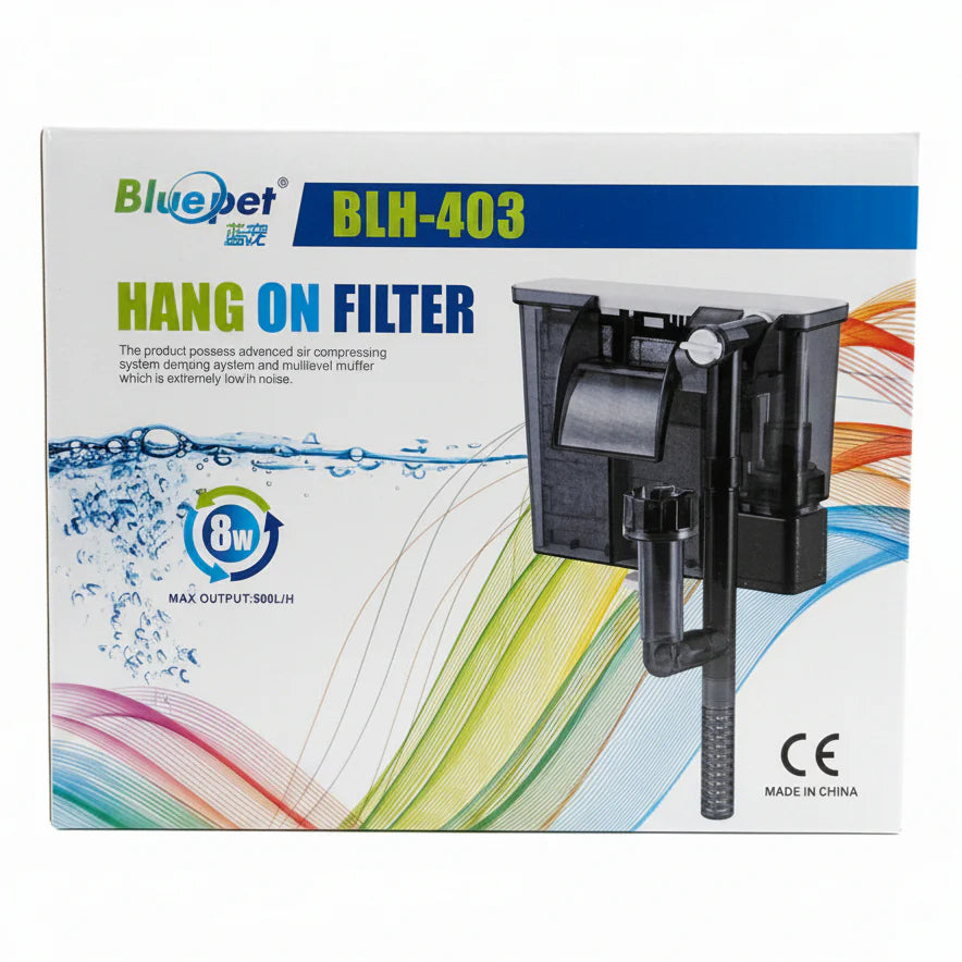 Blue Pet BLH-403 Aquarium Hang on Filter 8 watts Onyxaqua