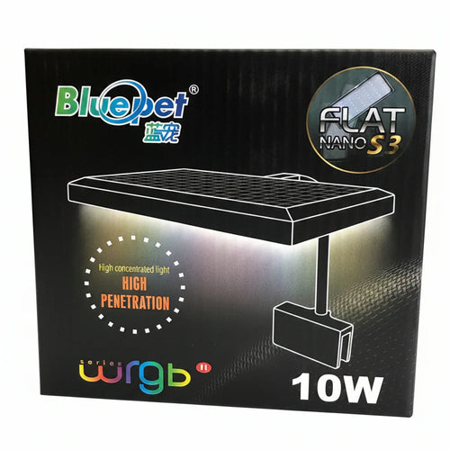 Blue pet Flat Nano S3 WRGB High Penetration Aquarium Light - 10W Onyxaqua