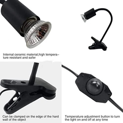 BluePet BL-F01 Reptile UV Lamp for Aquarium Tank Tortoises,Turtle Tank 50W UVAUVB