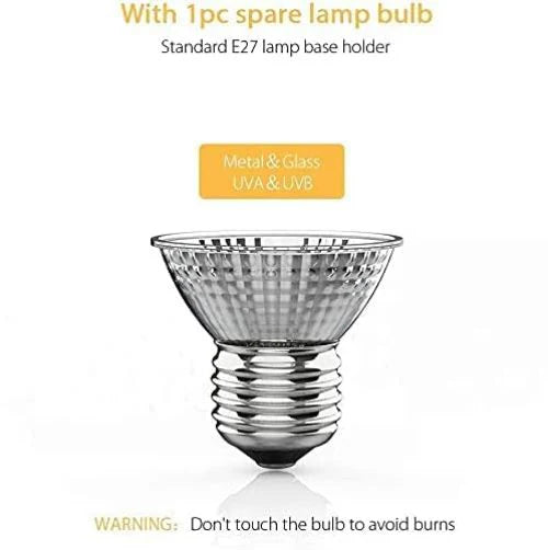 BluePet UV Lamp for Tortoises, Turtle Tank 50Watts UVAUVB