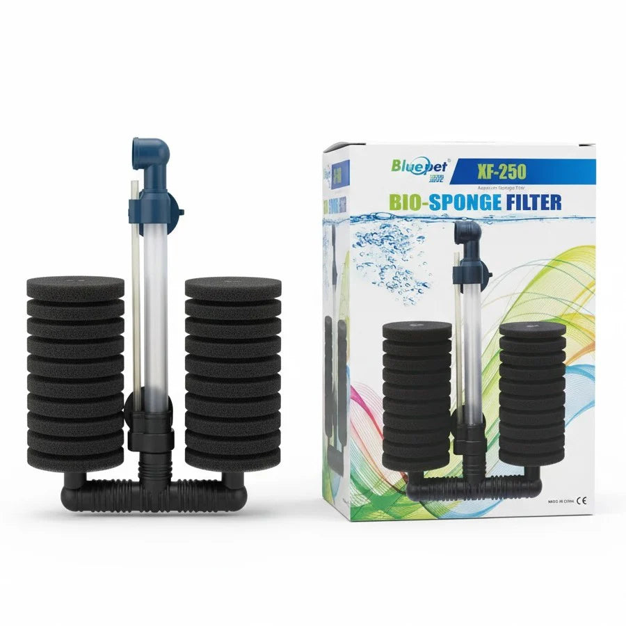 Bluepet XF-250 Bio-Sponge Filter – Dual Sponge Air-Driven Filtration Onyxaqua
