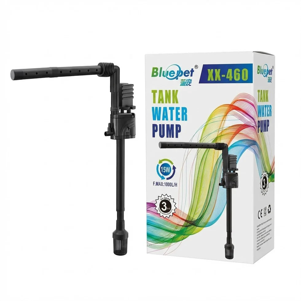 Bluepet XX-460 Aquarium Water Pump (15W) – 1000L/H 3-in-1 Submersible Filter Pump Onyxaqua