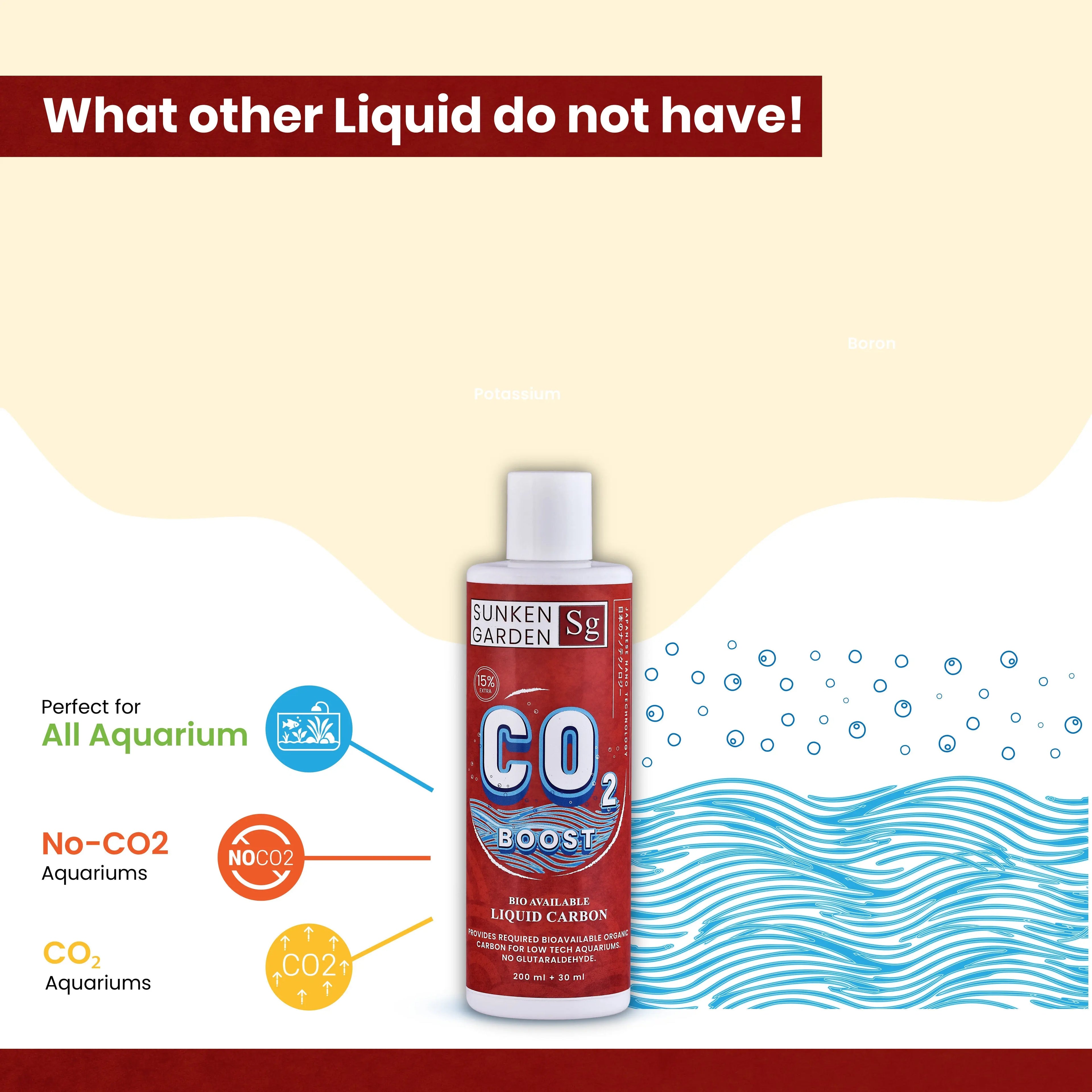 Sunken Garden Liquid CO2 Boost – Organic Carbon Source for Aquatic Plants | Algae-Free Growth | Shrimp Safe | Sunken Garden Pvt Ltd