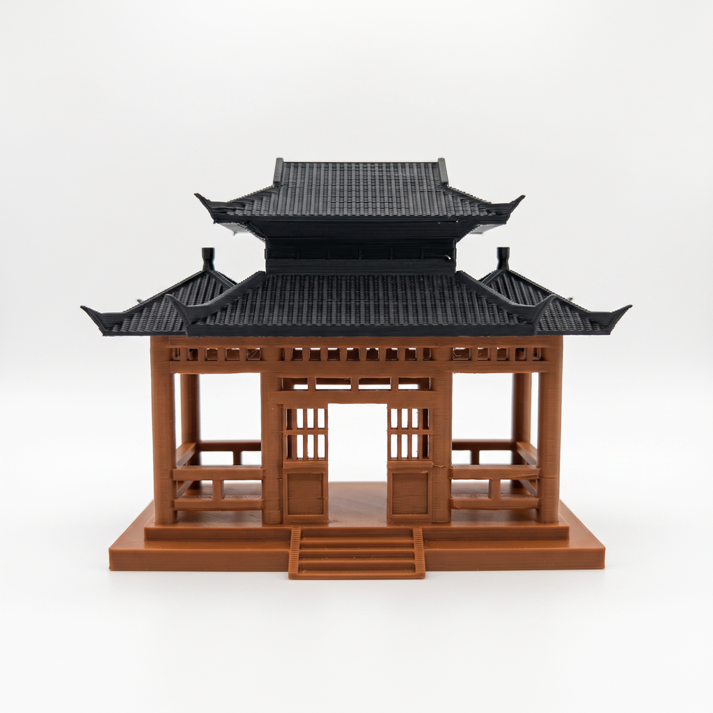 Chinese Wide Gate (Aquarium & Terrarium Decor) Front  View