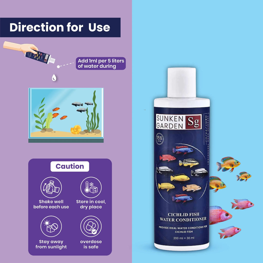 Sunken Garden Cichlid Fish Water Conditioner Sunken Garden Pvt Ltd