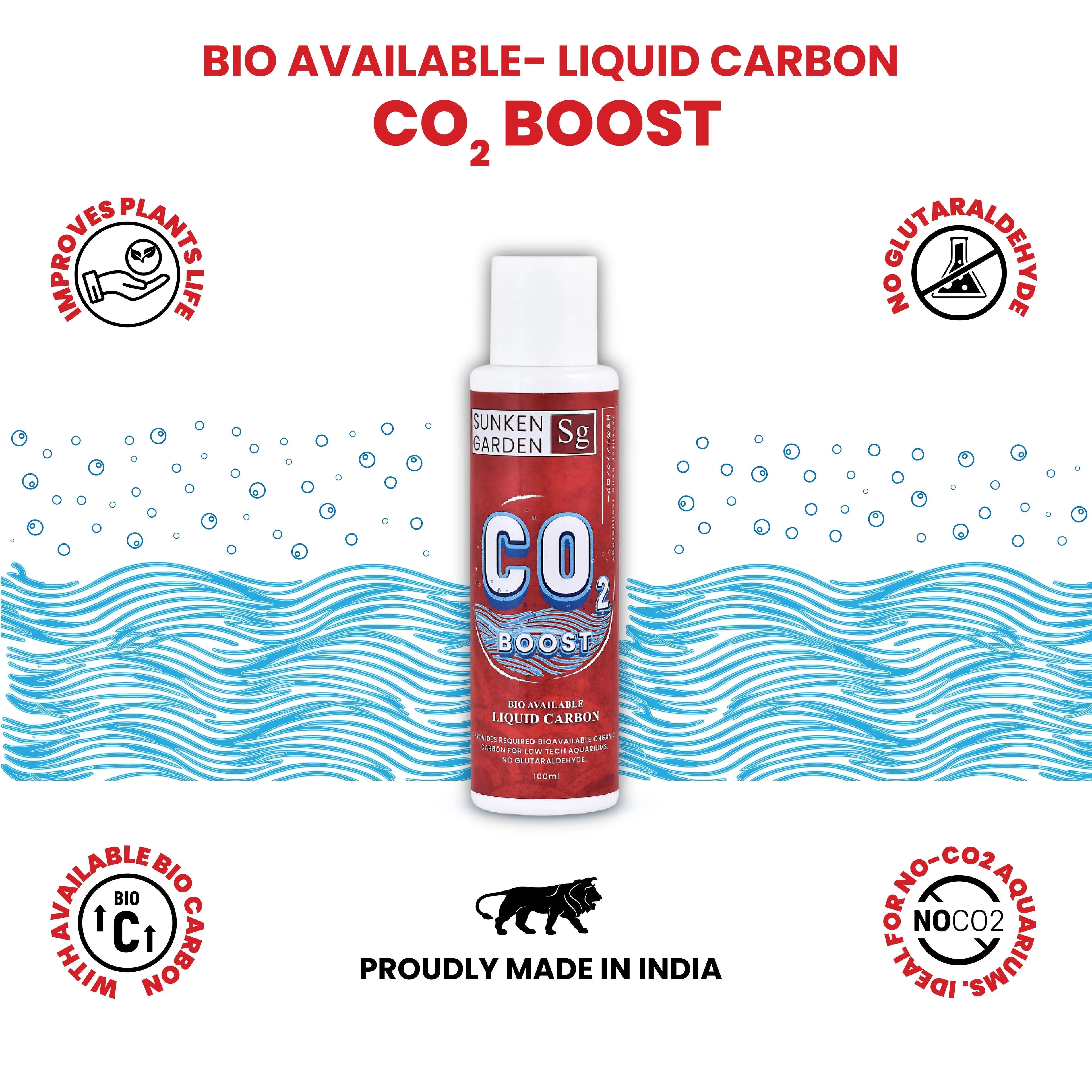Sunken Garden Liquid CO2 Boost – Organic Carbon Source for Aquatic Plants | Algae-Free Growth | Shrimp Safe | Sunken Garden Pvt Ltd